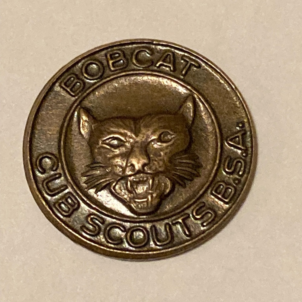 Vintage 1950s bobcat Cub Scouts pin